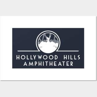 Hollywood Hills Amphitheater - White Posters and Art